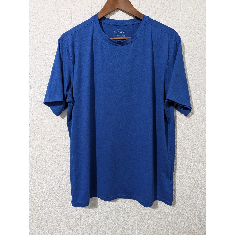 01. Algo Performance Shirt, Quick Dry, Moisture Wicking, Anti Odor, Mens Large,